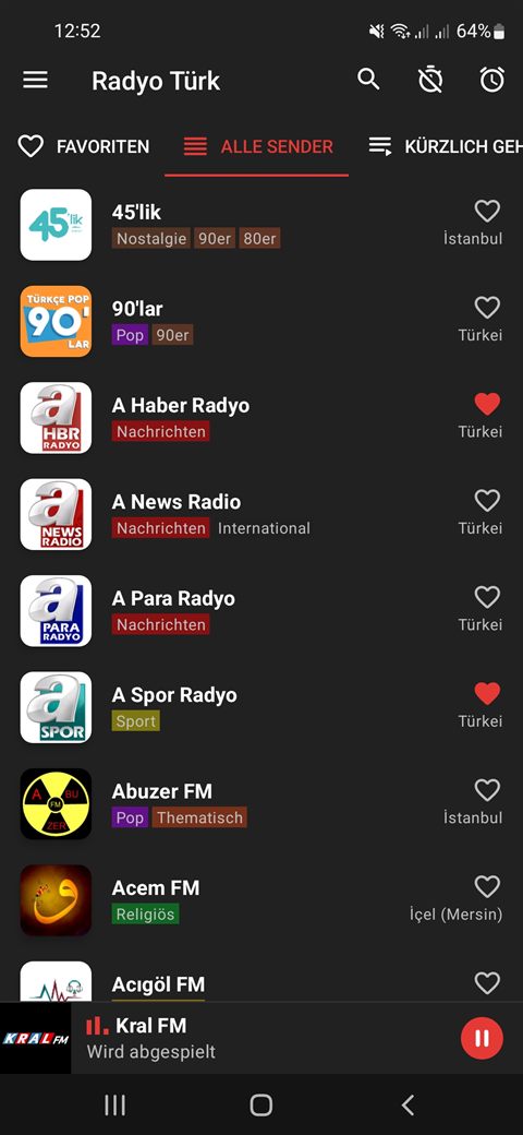 Liste aller Radiosender mit Genre und Stadt