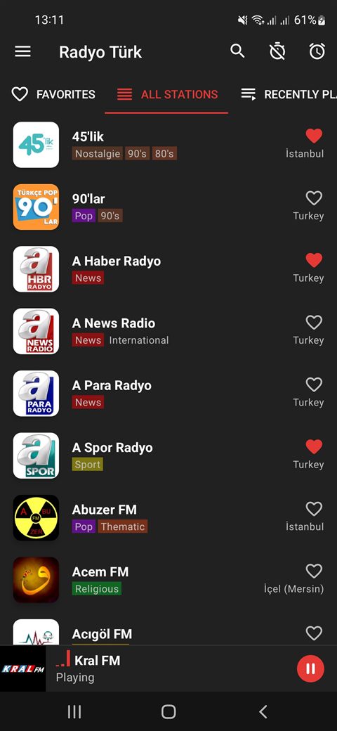 List of all radio stations with genre and city